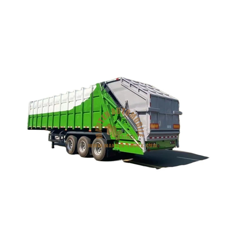 3 axles 40ton compression garbage container trailer